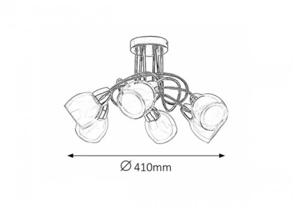 Rabalux Plafonjera Dave E X Max W Hrom Constant Electric