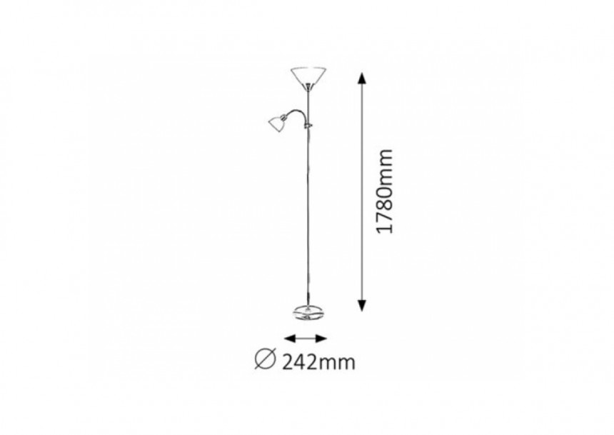 Rabalux Podne lampe Action E27 1x MAX 100 + E14 1x MAX 25W zlatna (4060)