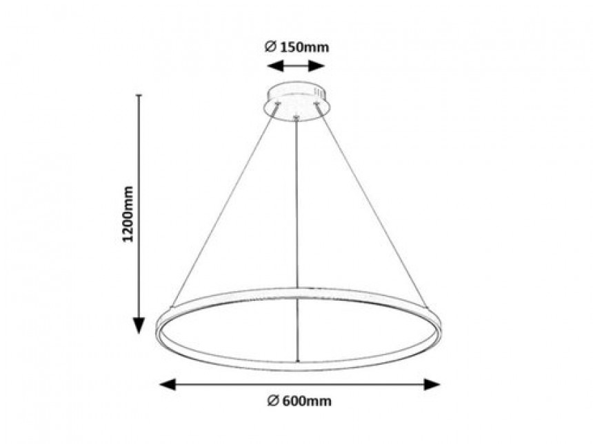 Rabalux Visilica Beliza LED 55W crna (72344)
