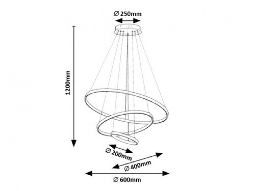 Rabalux Visilica Beliza LED 90W crna (72346)